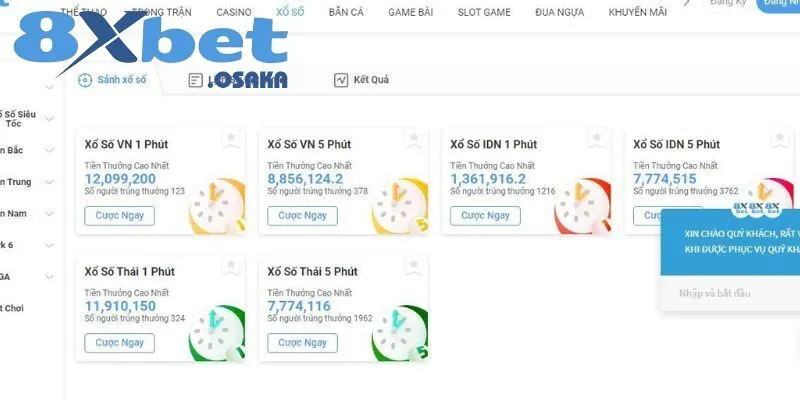 Lô Đề 8Xbet 3 Tiền thưởng tại sảnh lô đề 8Xbet vô cùng hấp dẫn